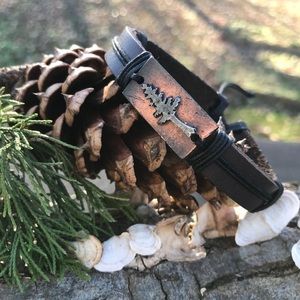 COPY - New Anju Pine Tree Leather Adjustable Brac…